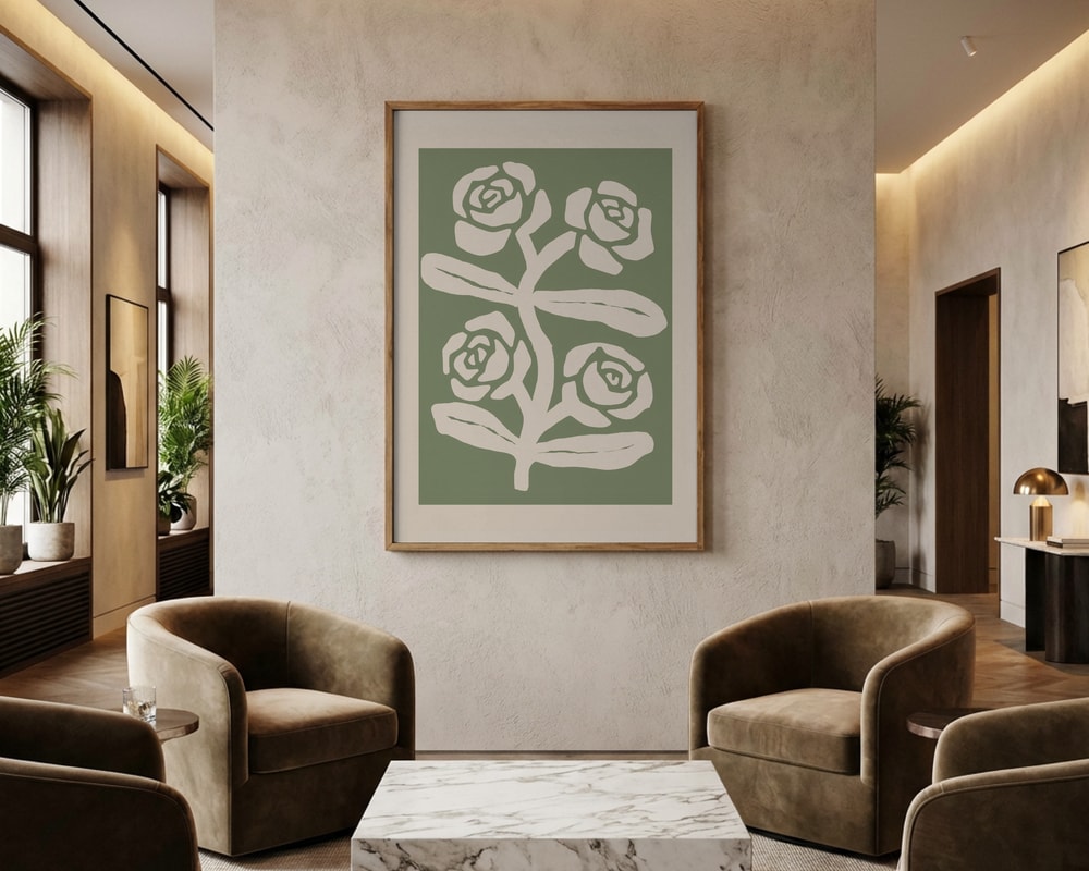  Gröna botaniska rosor Poster