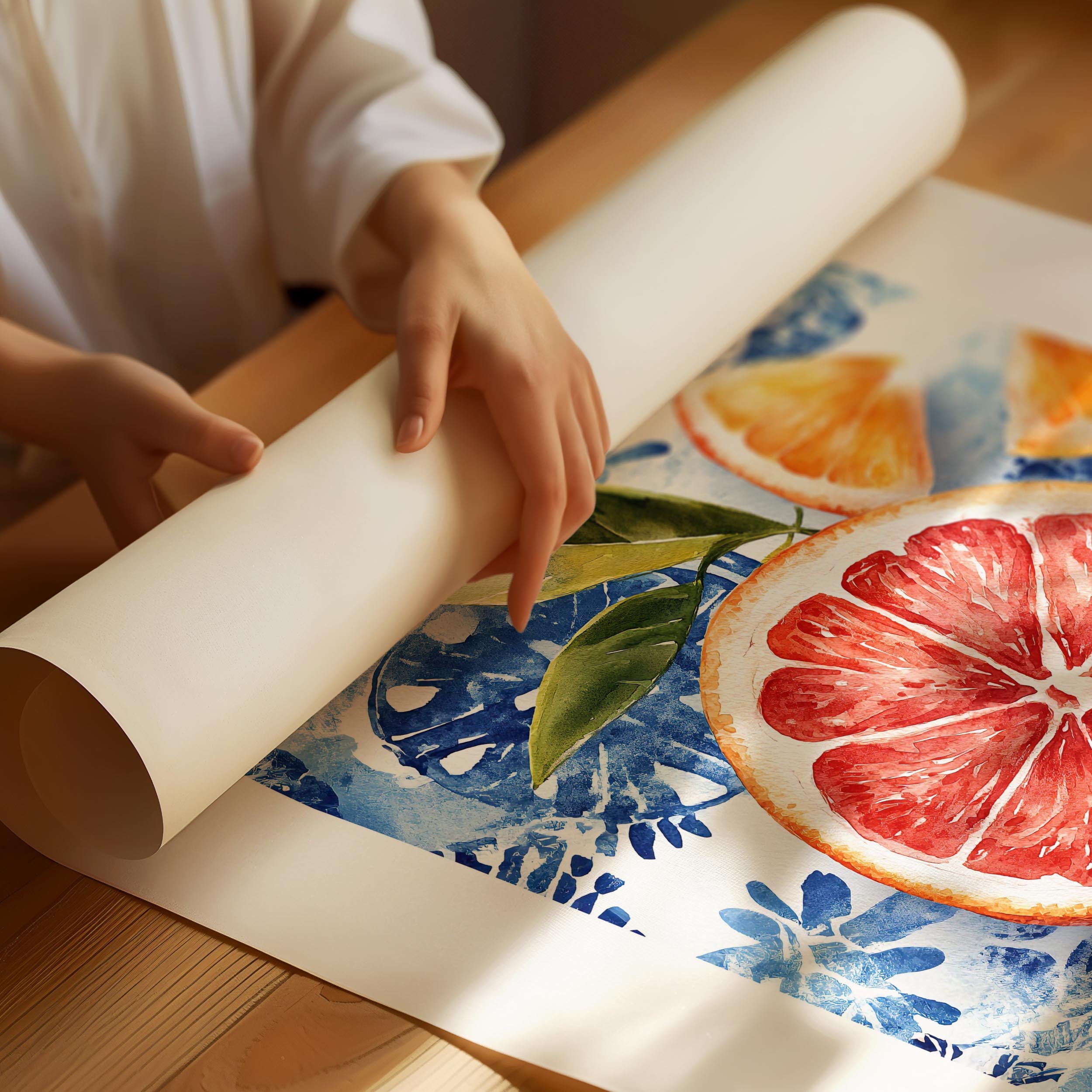 Pompelmo "Stampe di agrumi" poster