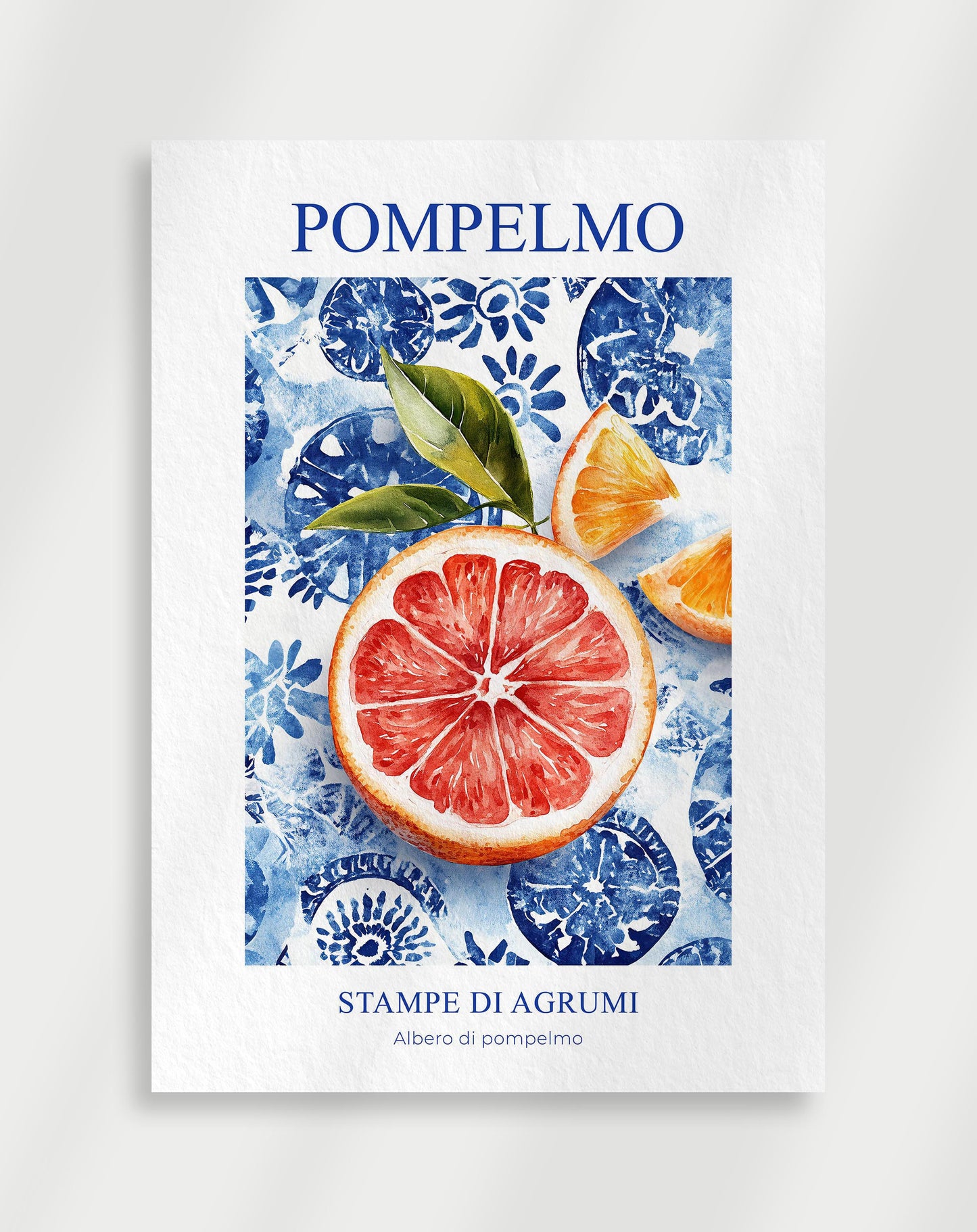 Pompelmo "Stampe di agrumi" affisch