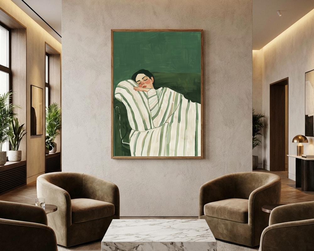 Plakat: Fredfyldt lur på sofaen