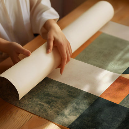 Abstract Orange and Green Poster