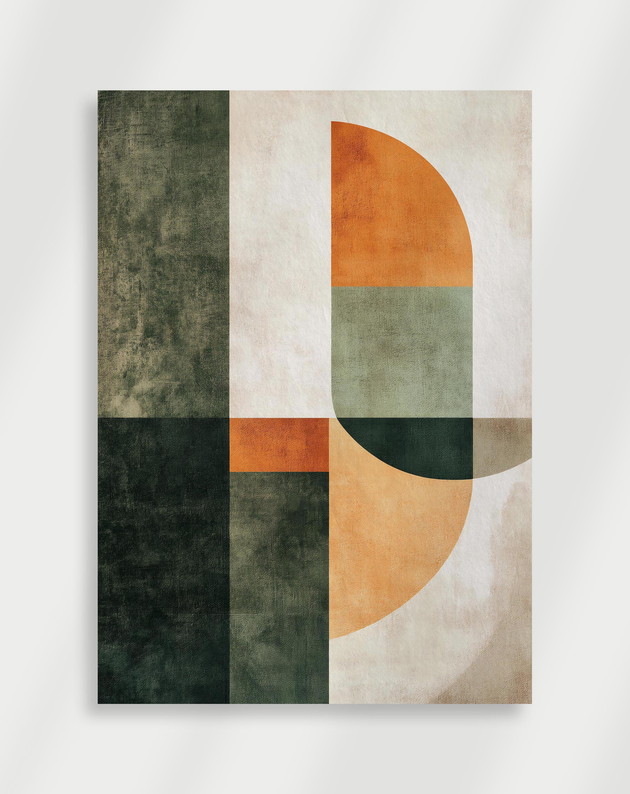 Abstrakt orange och grön Poster