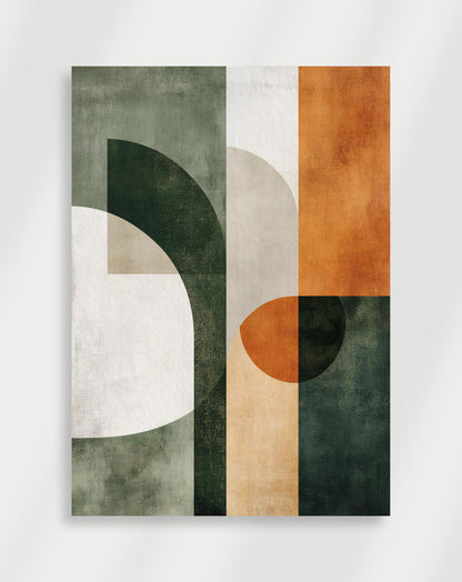 Abstract Orange and Green Poster