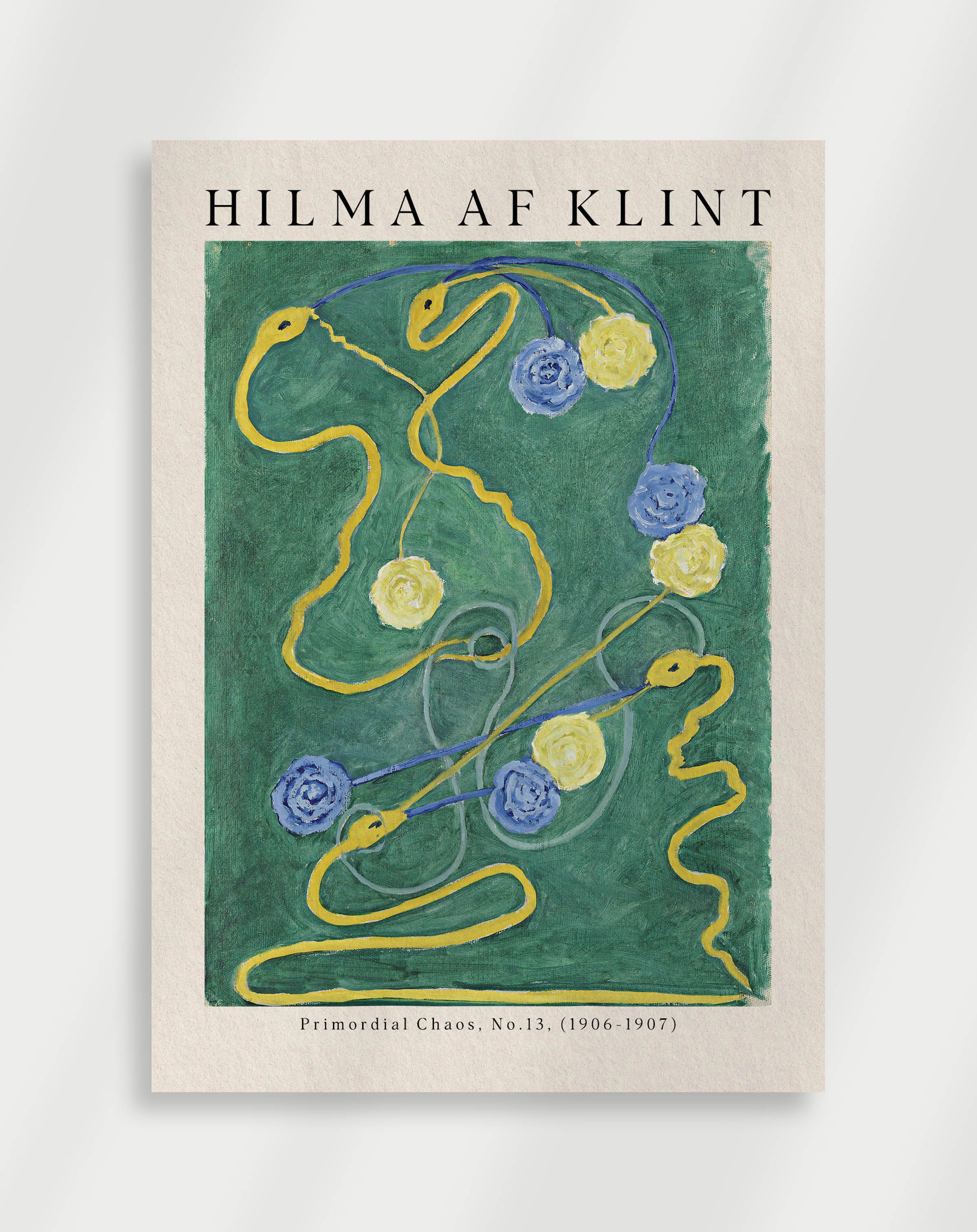 Abstract composition with geometric structure from Primordial Chaos No.13 by Hilma af Klint