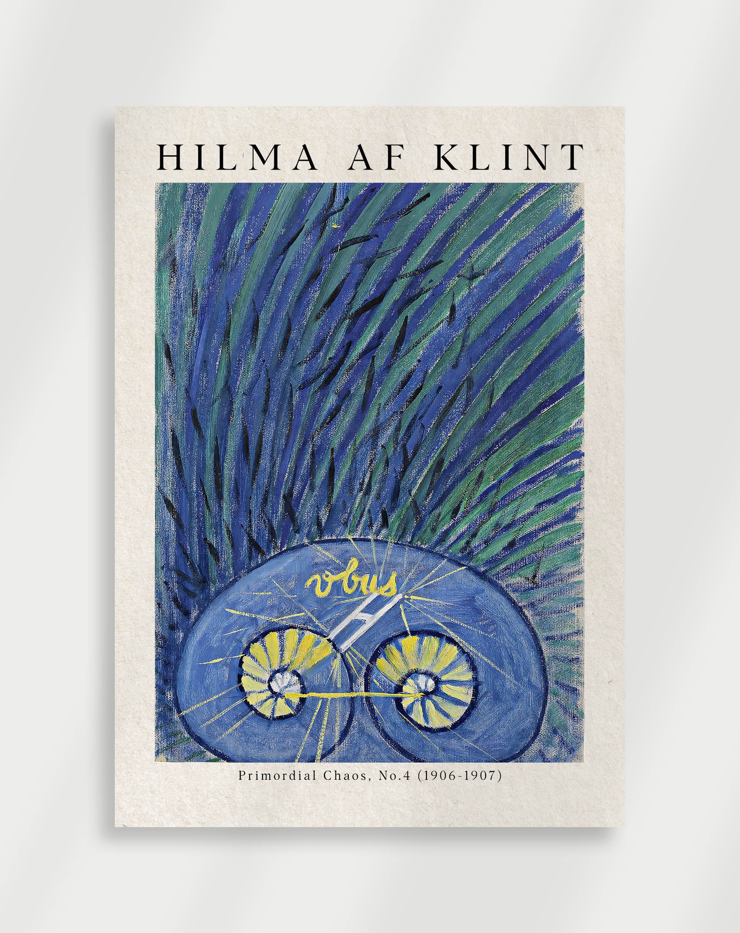 Geometric abstract artwork with circular patterns from Primordial Chaos No.4 by Hilma af Klint