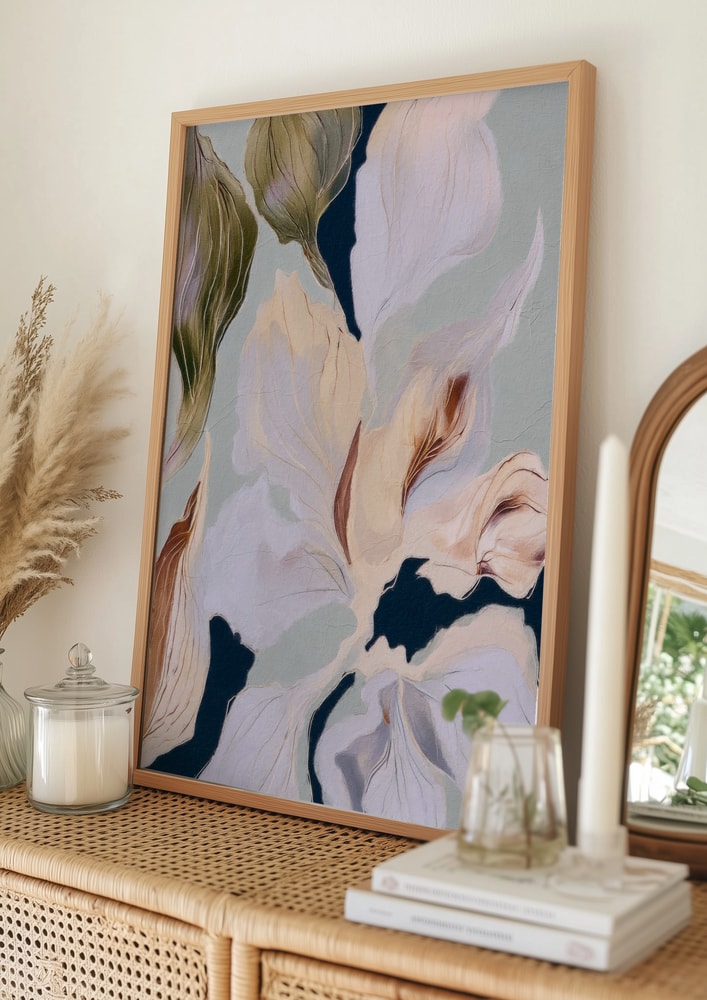 Blød botanisk flow-plakat