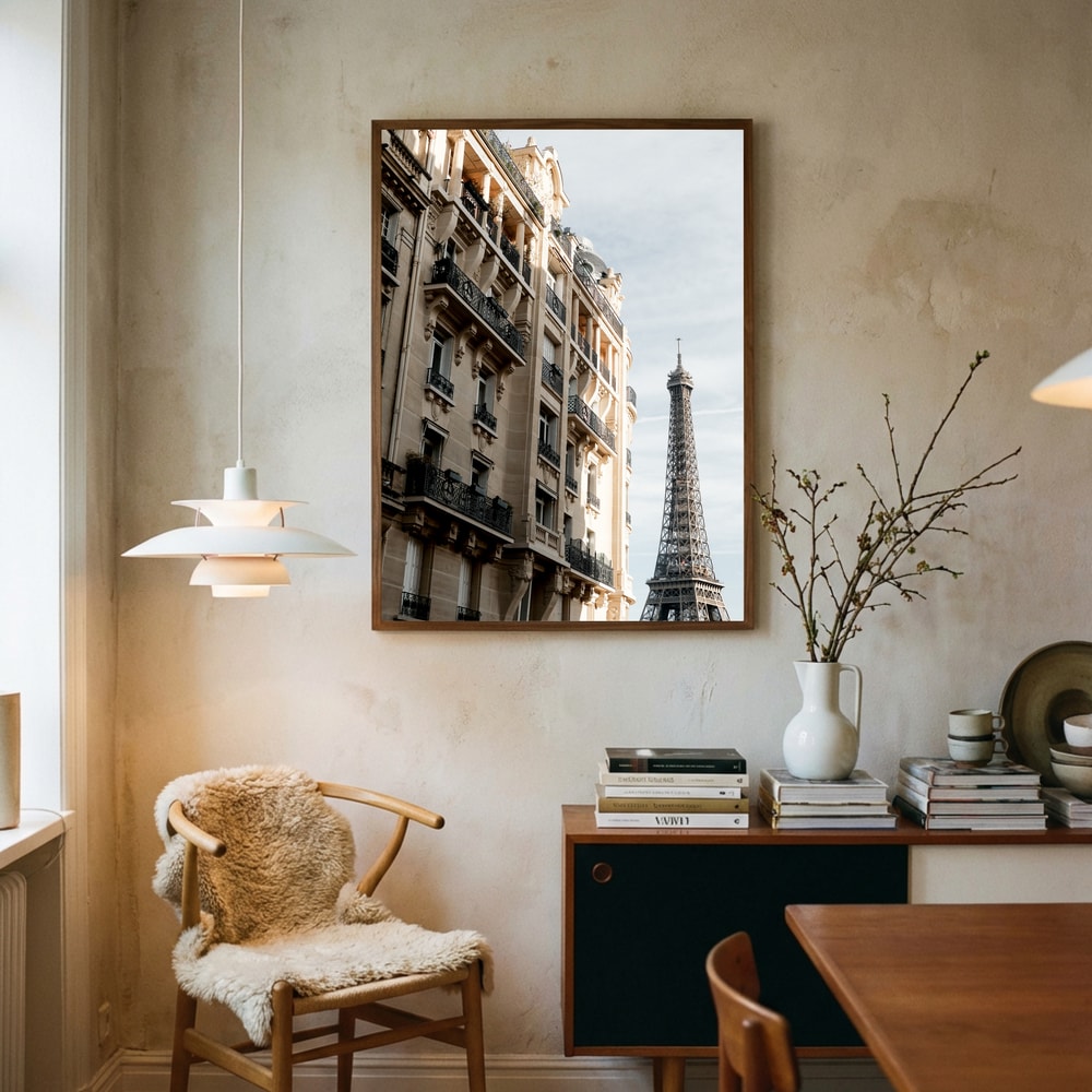 Eiffeltornet Paris med Utsikt Poster