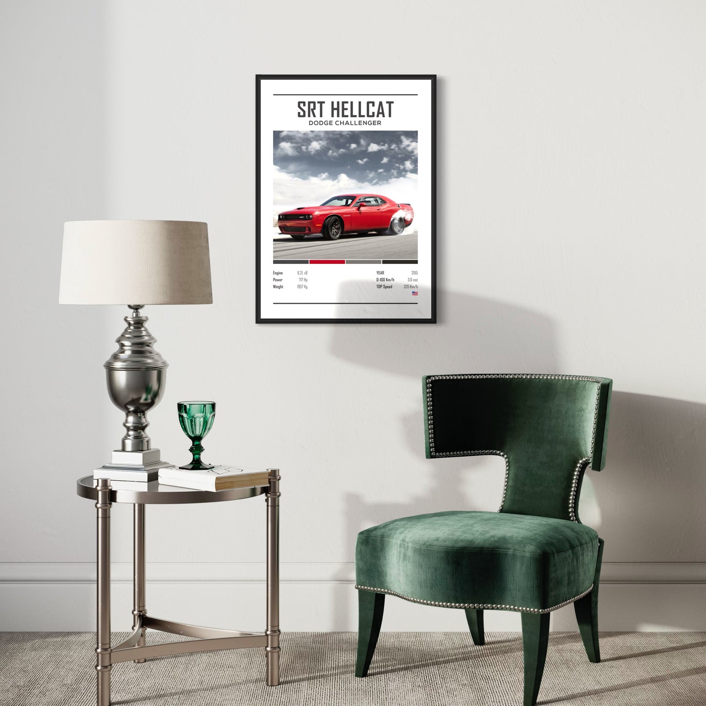 Srt Hellcat Car Poster