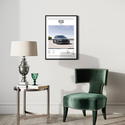Audi RS6 Car Poster