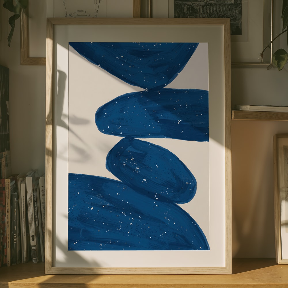 Organic Blue Balance Poster