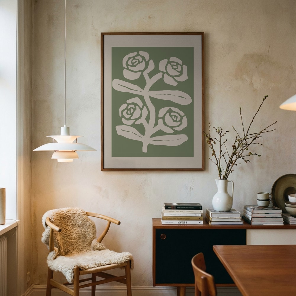  Gröna botaniska rosor Poster