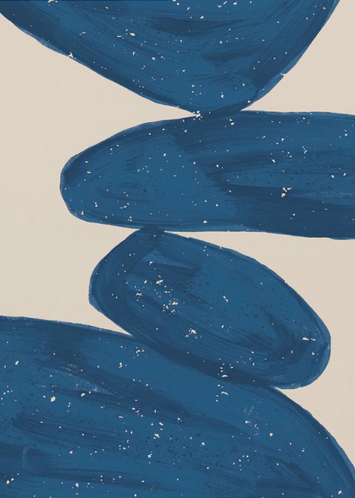 Organic Blue Balance Poster