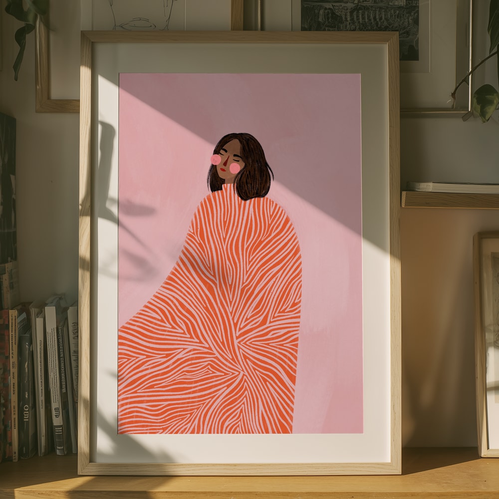 Dreamy Pink Portrait Poster
