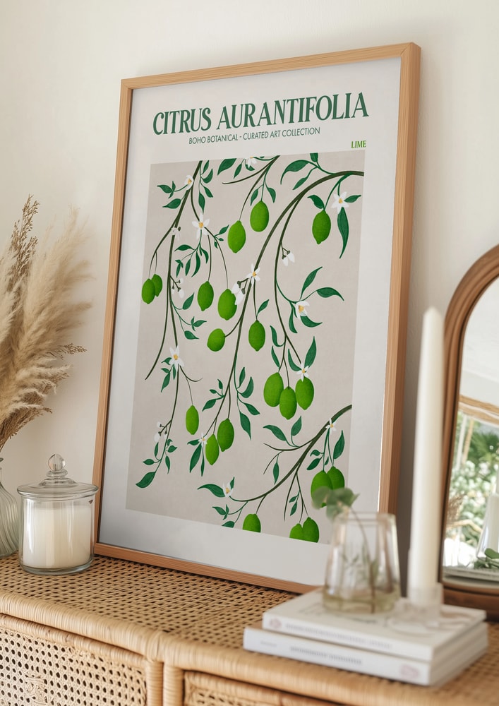 Botanisk Lime Bliss Poster