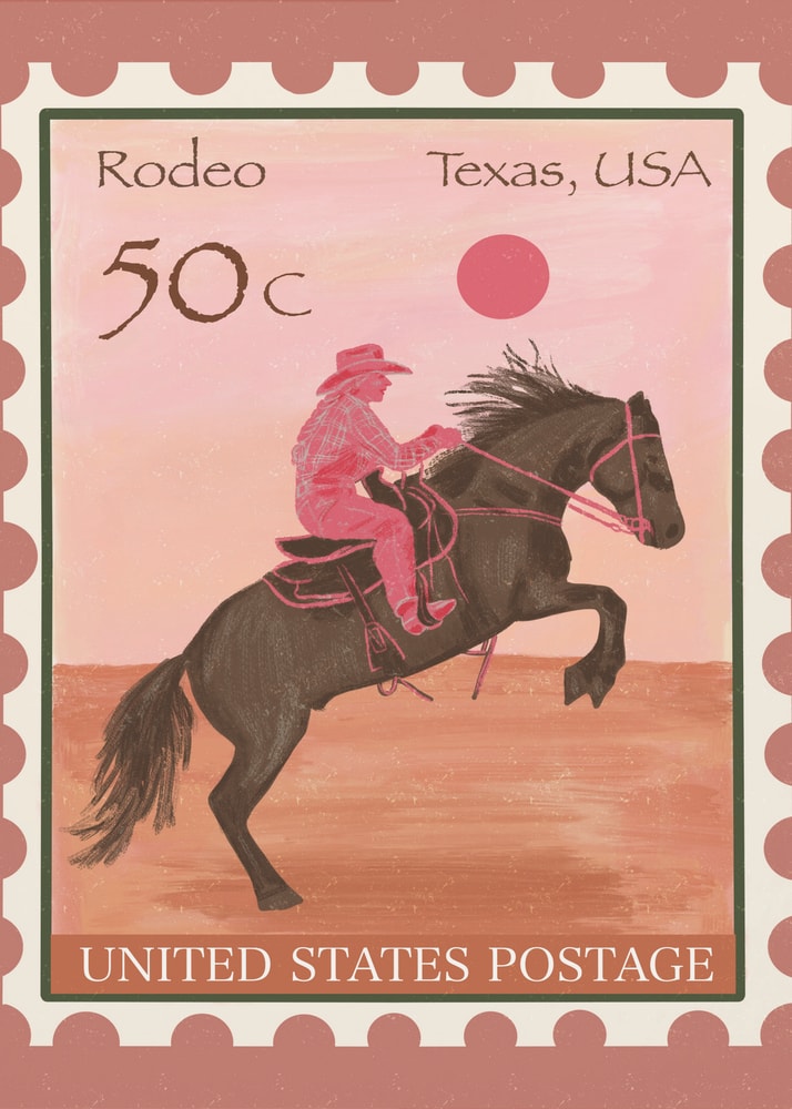 Texas-rodeoryttare Poster