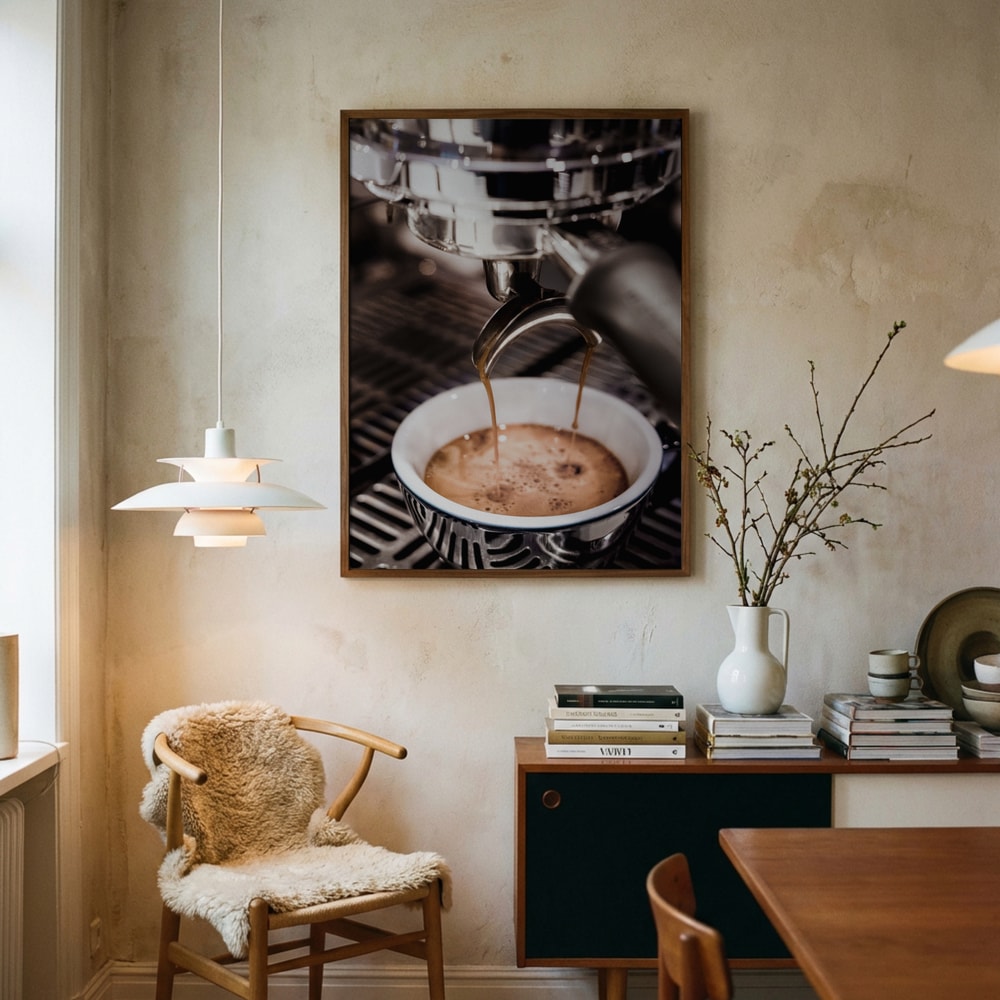 Poster „Frischer Espresso-Guss“