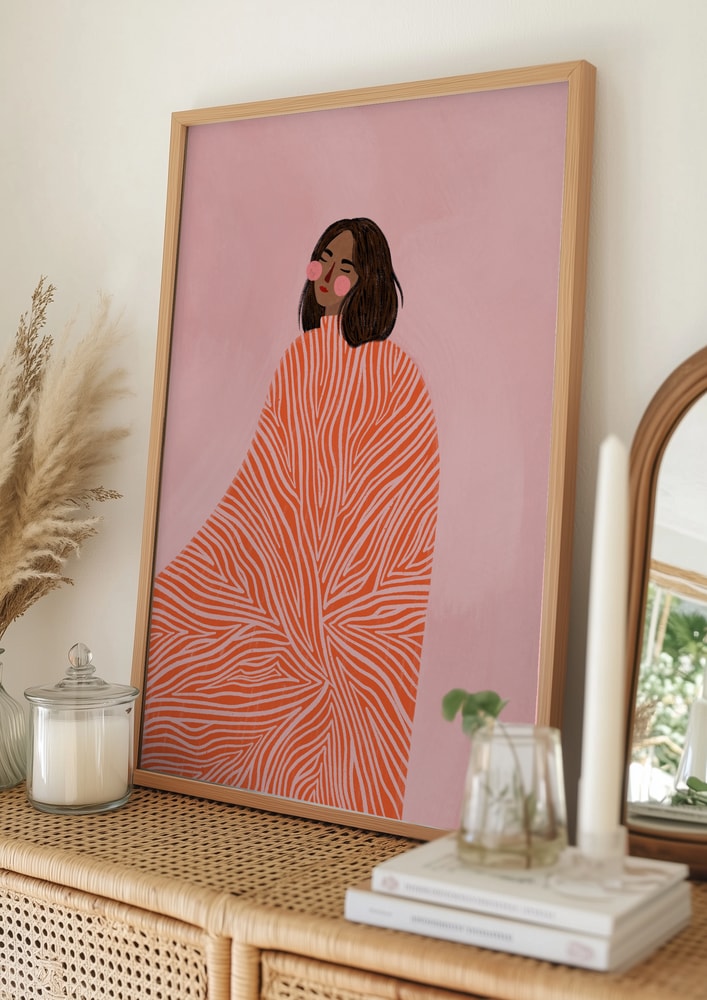 Dreamy Pink Portrait Poster