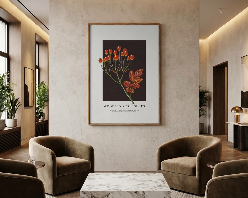 Plakat med efterårsbærgren
