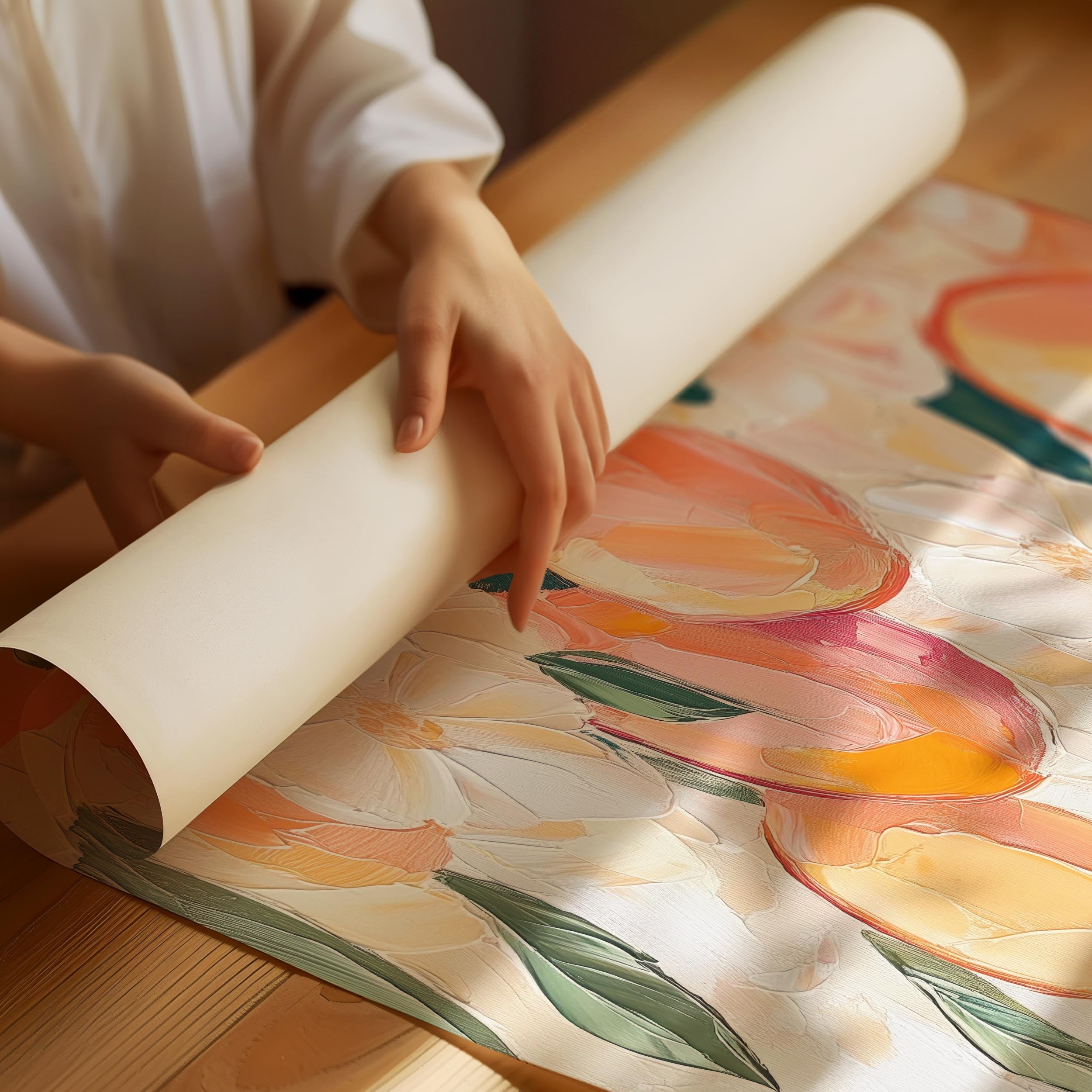 Floral and fruit Poster