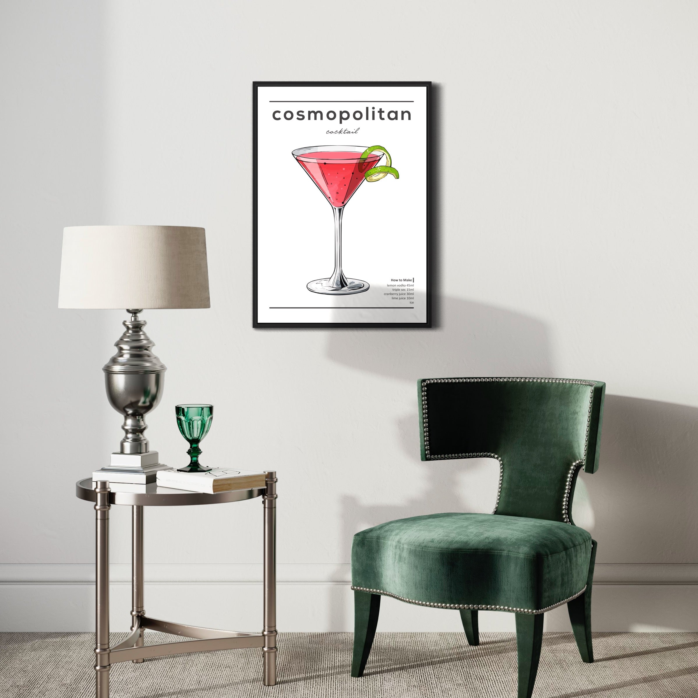 Cosmopolitan Cocktail Poster
