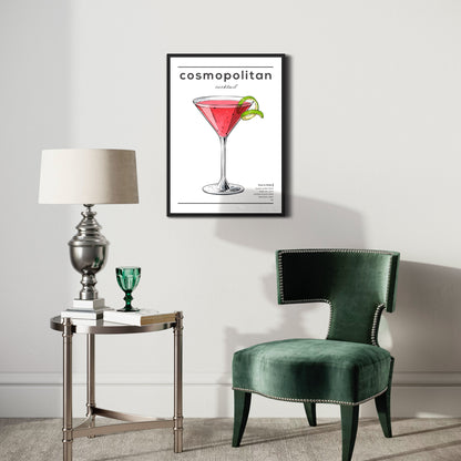 Cosmopolitan Cocktail Poster