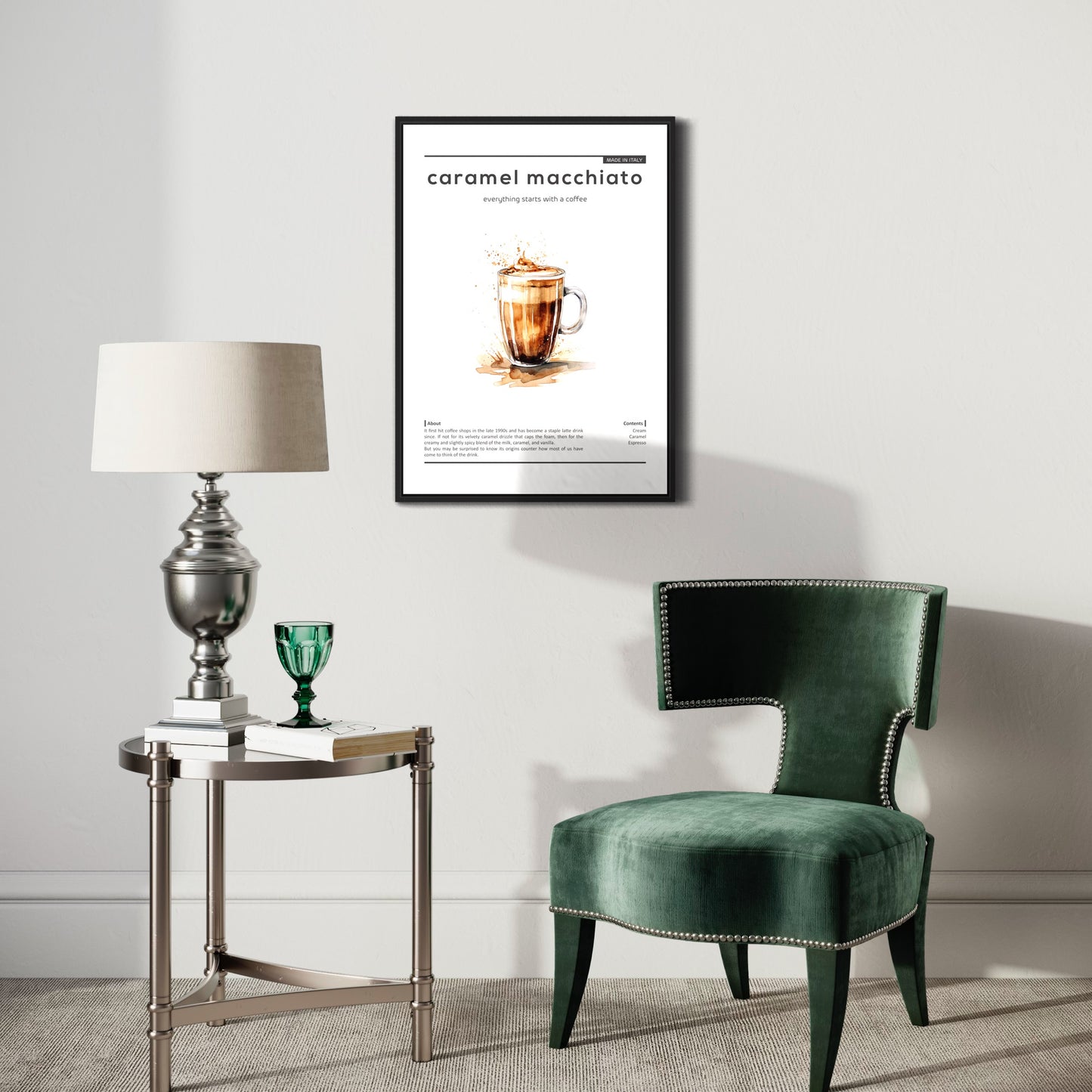 Caramel Macchiato Kaffe Poster