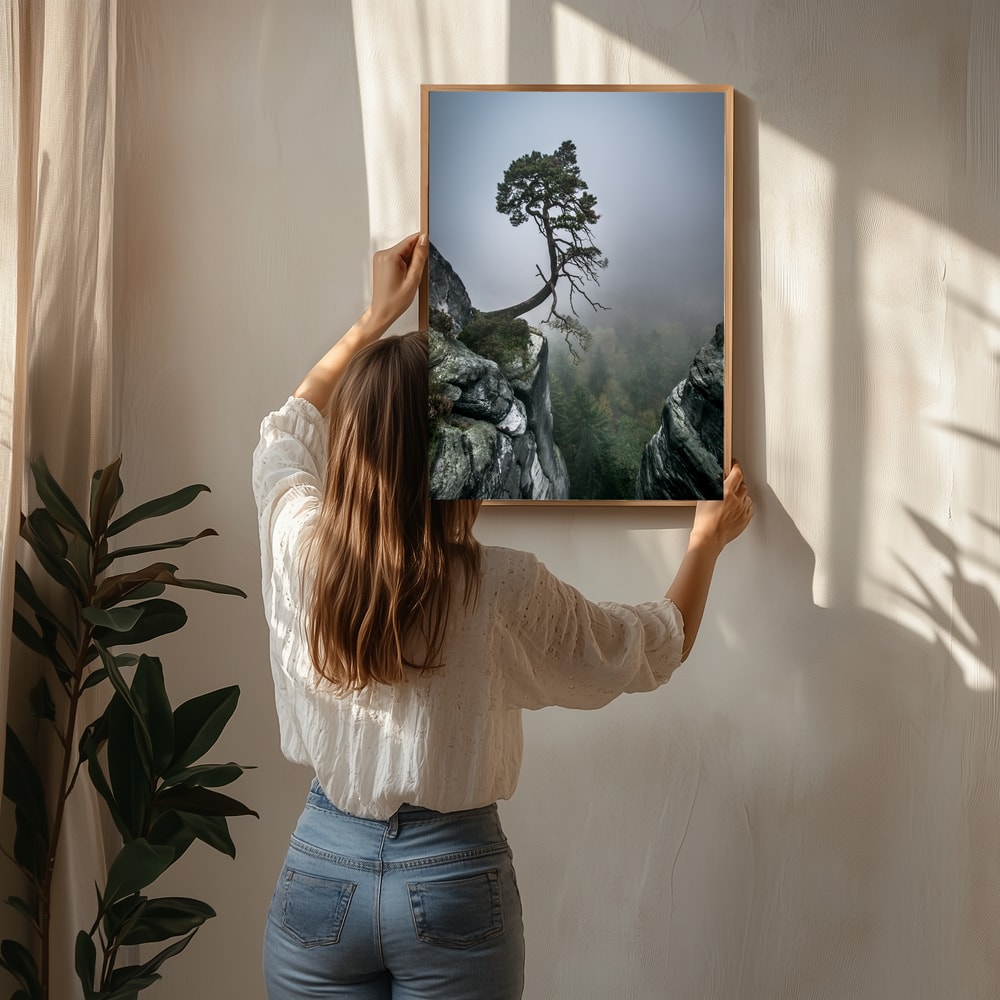 Misty Mountain Pine Poster