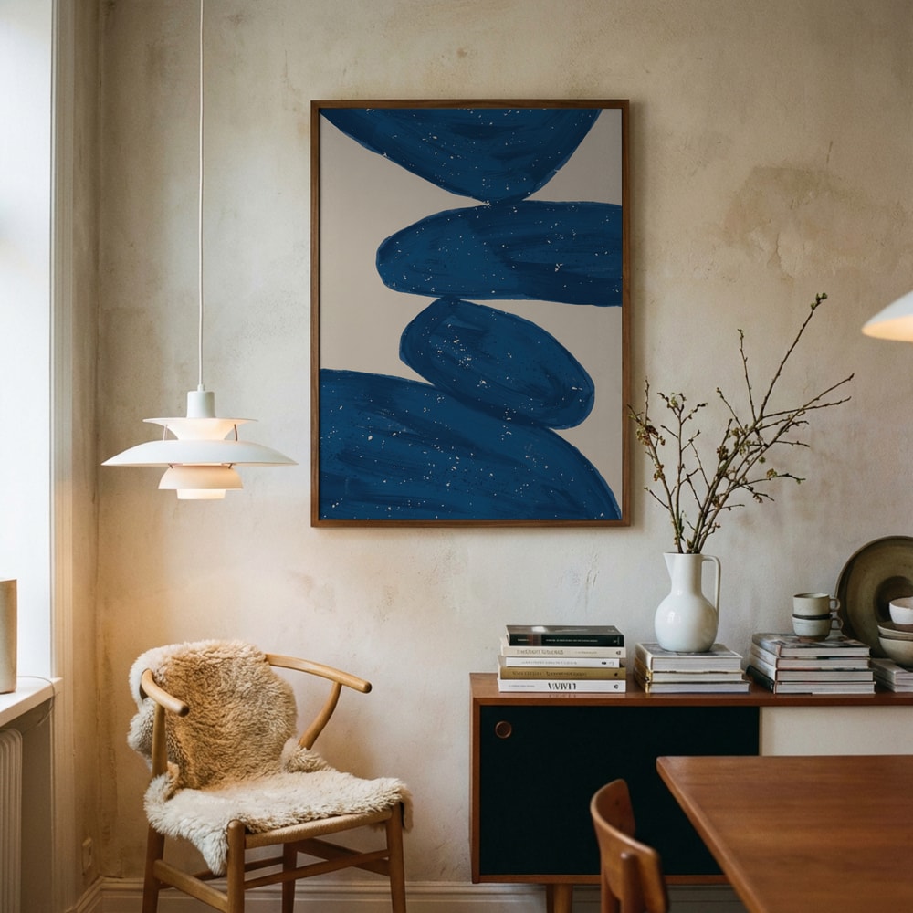 Organic Blue Balance Poster