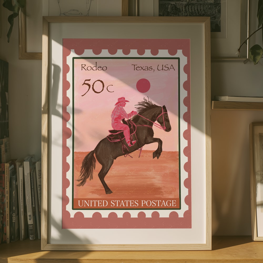 Texas-rodeoryttare Poster