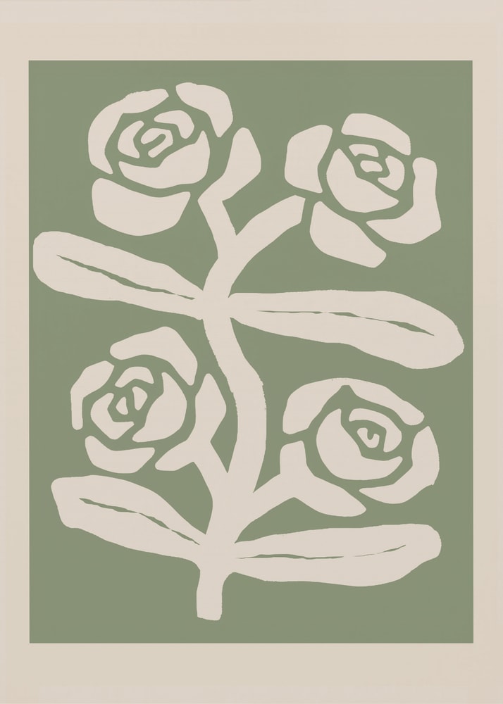  Gröna botaniska rosor Poster