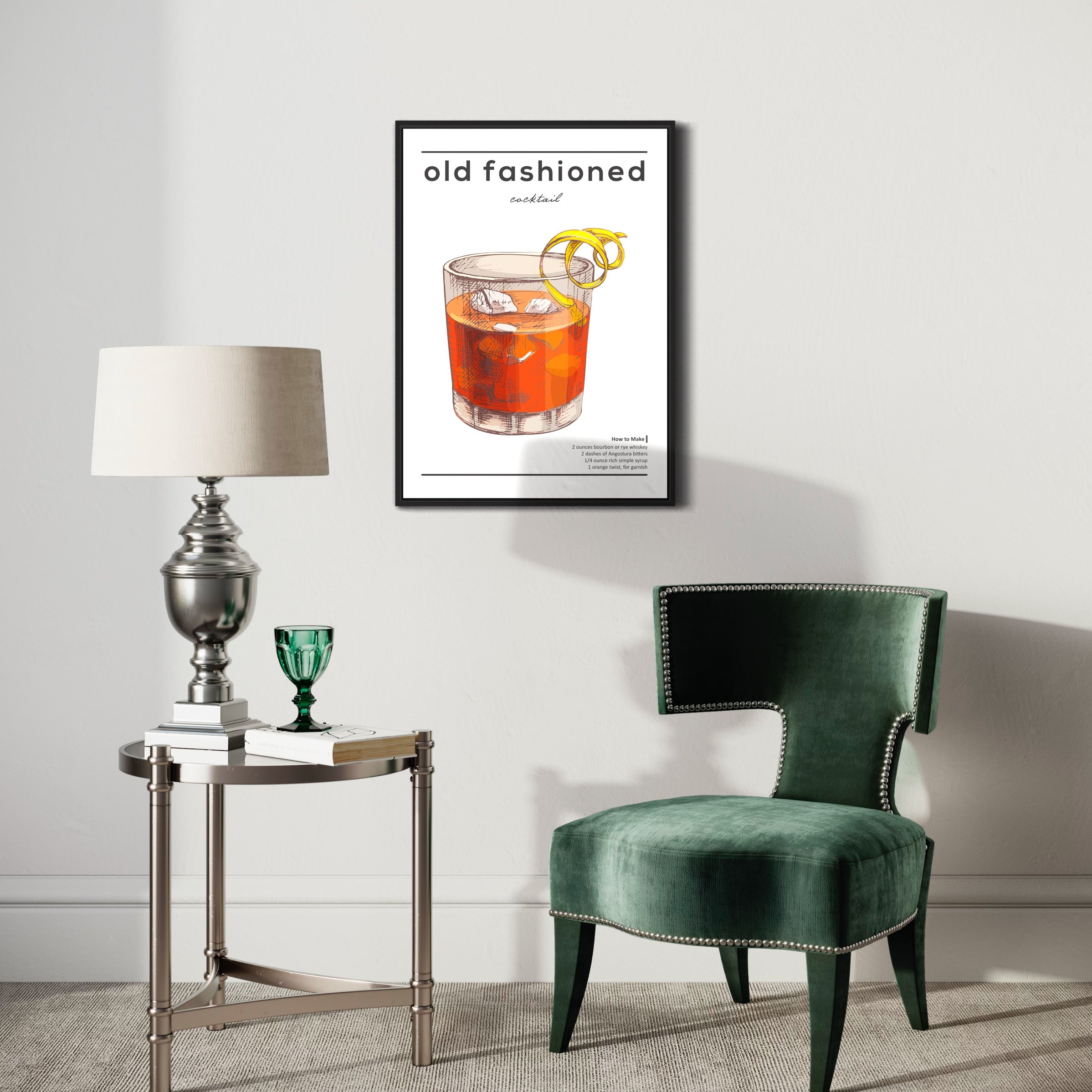 Old Fashioned Cocktail Poster