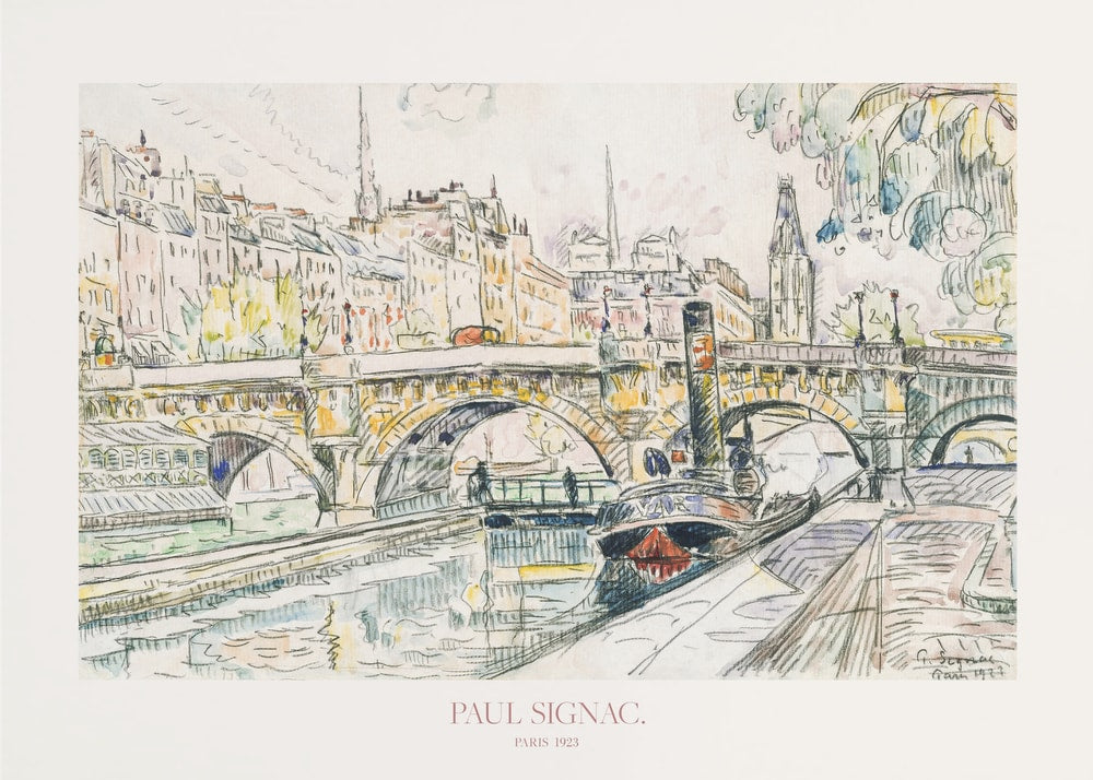 Tugboat At the Pont Neuf, Paris 1923 Poster Poster