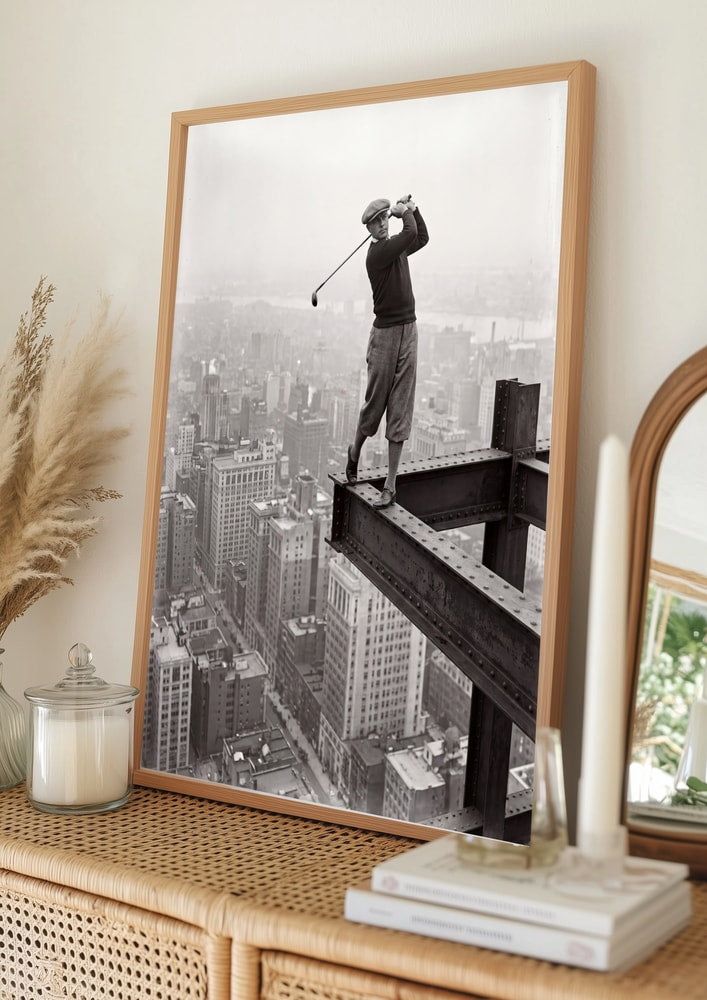 Skyskraber Golfsving Plakat