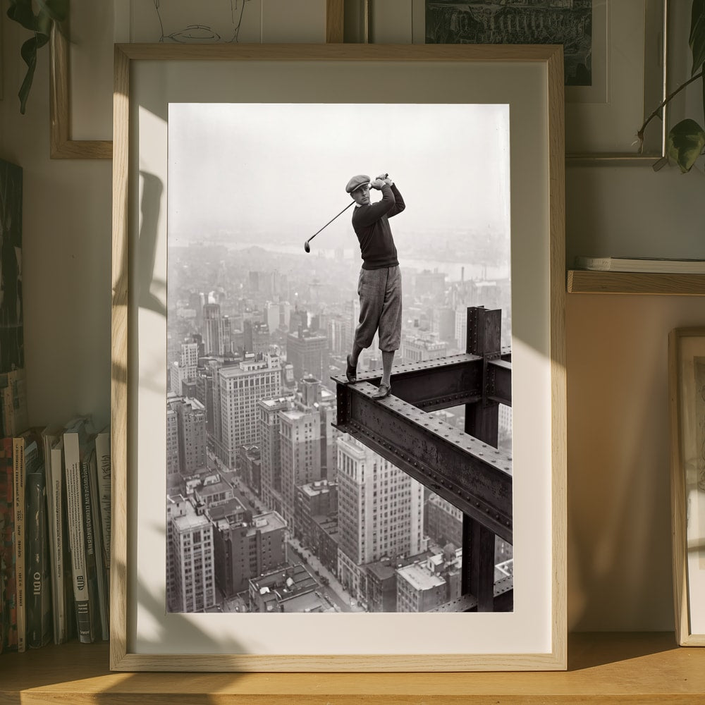 Skyskraber Golfsving Plakat