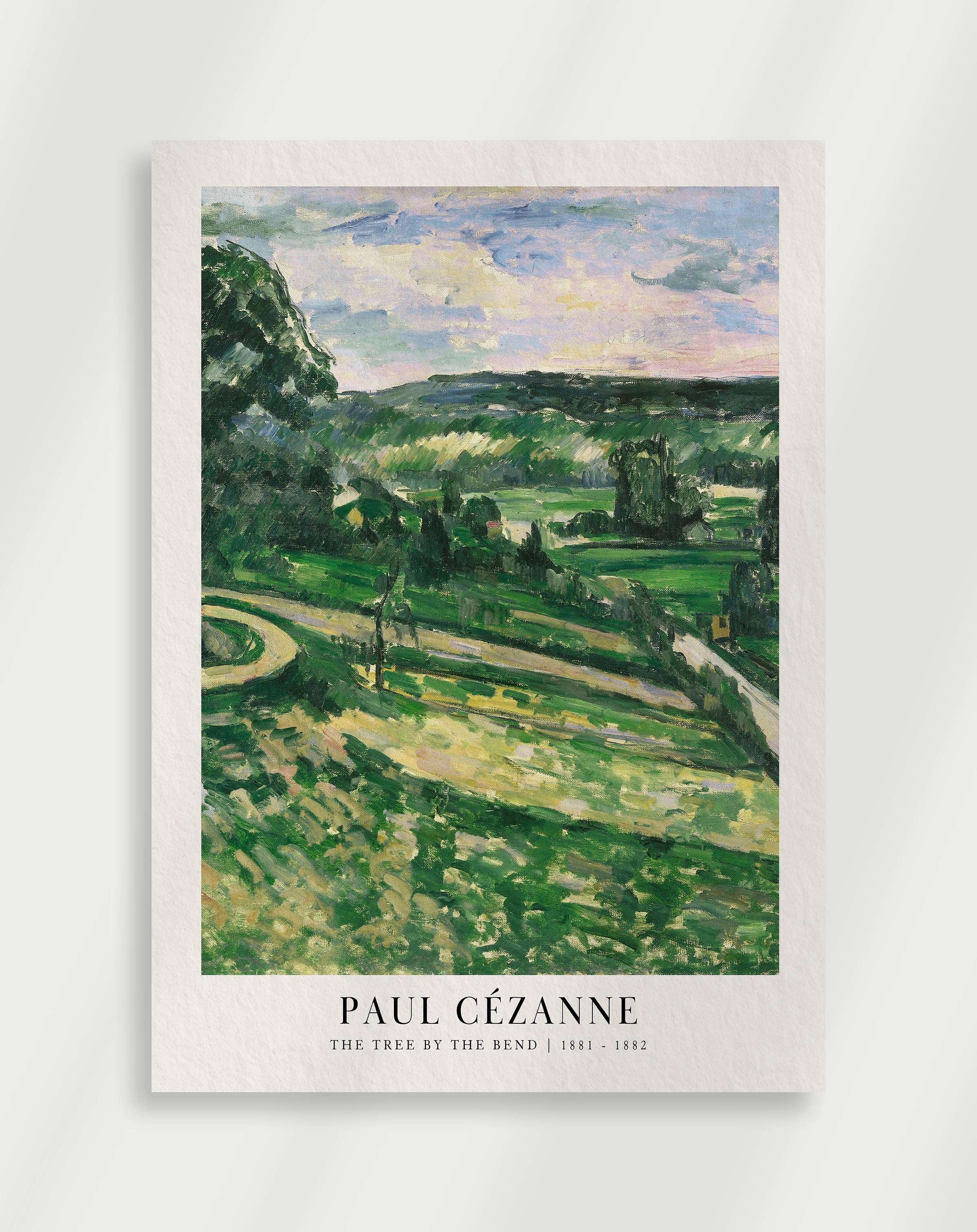 Paul Cézanne "The tree by the bend" Poster