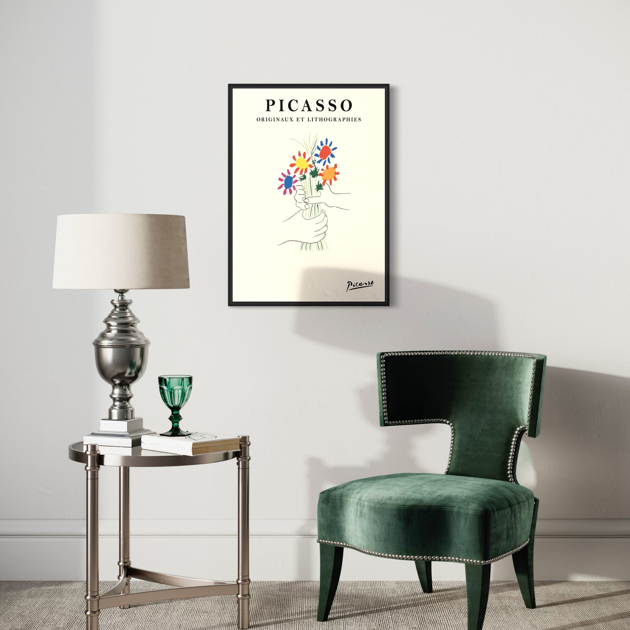 Picasso Flowers Art Poster