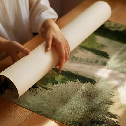 Vintage car driving Poster