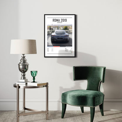 Ferrari Roma Car Poster