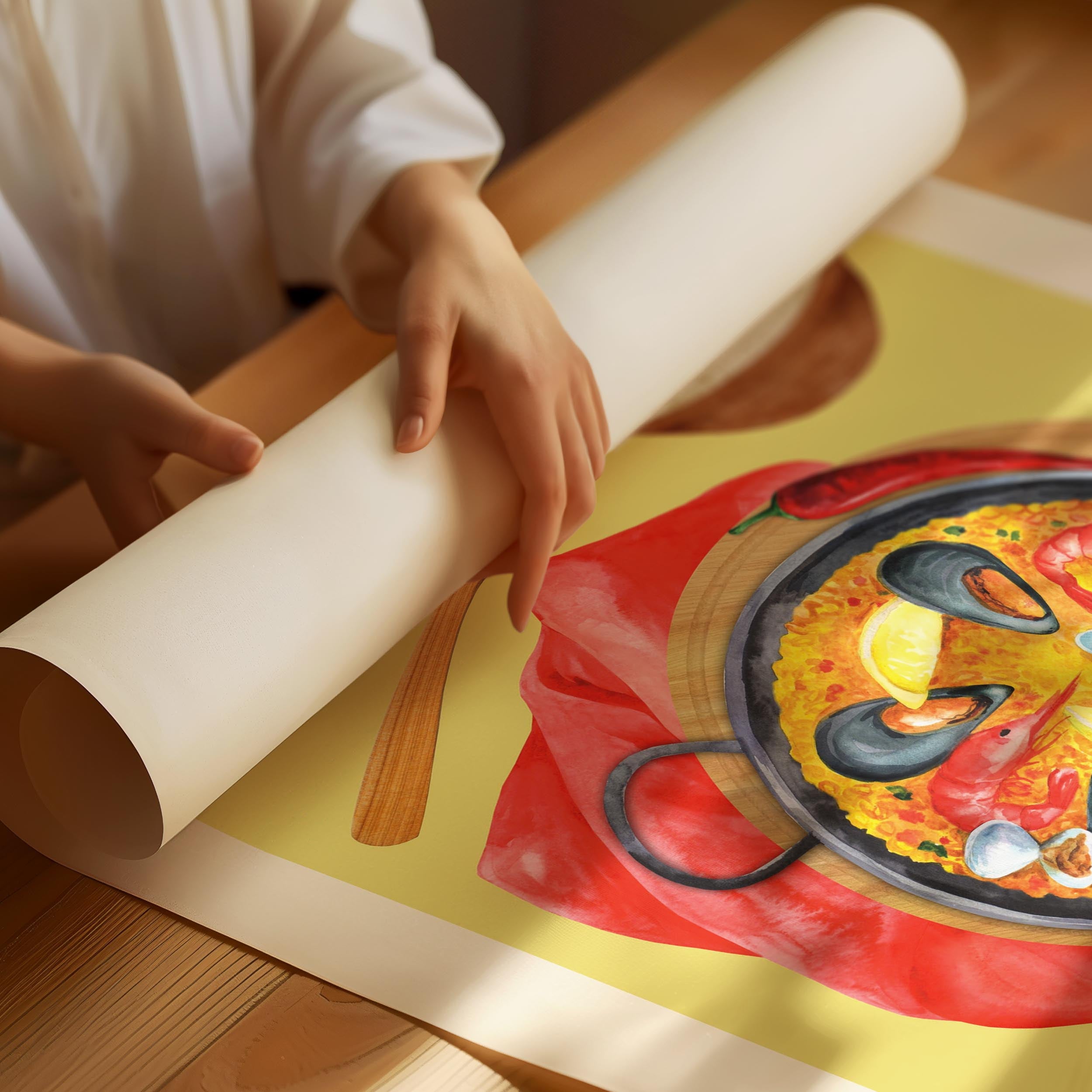 La Paella Food Poster
