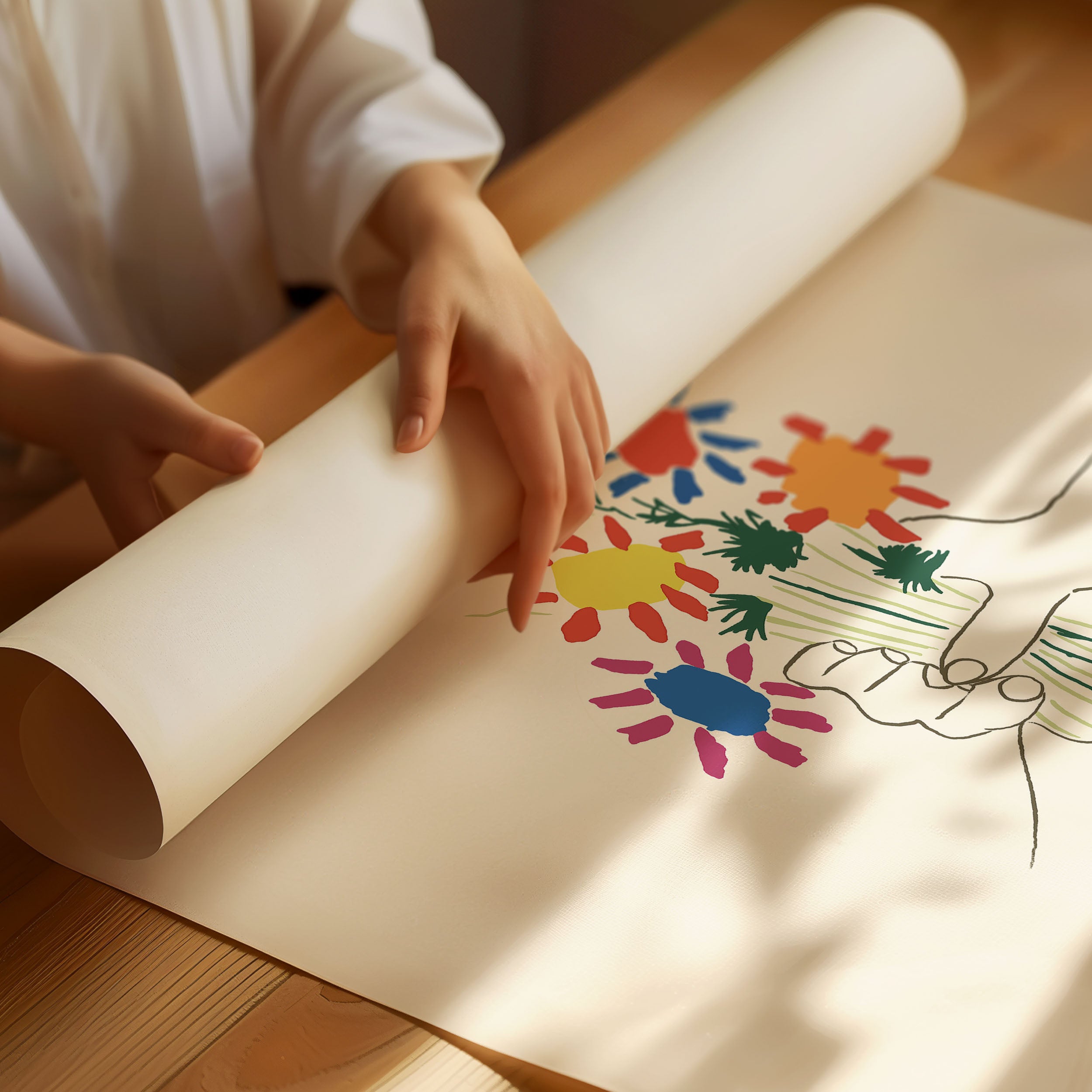 Picasso Flowers Art Poster