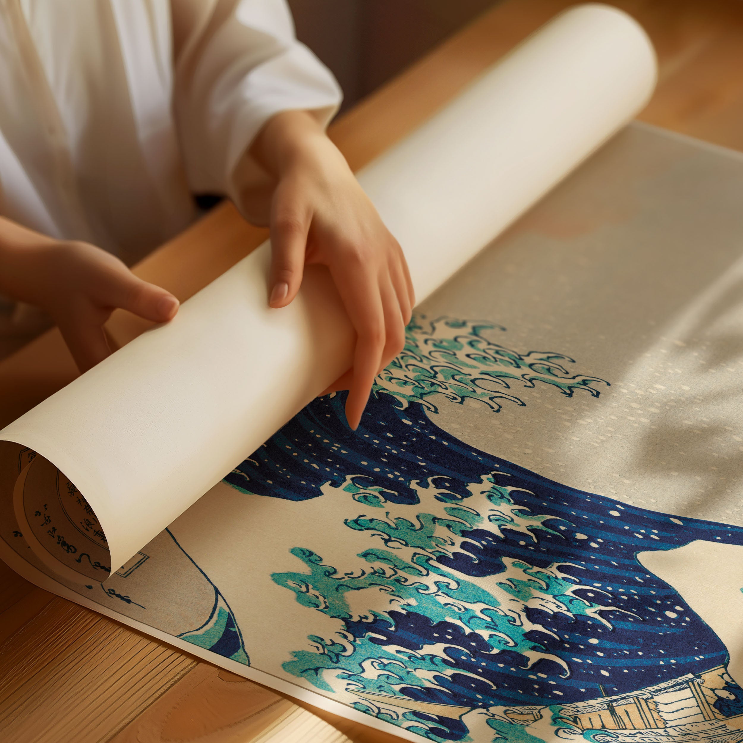 Waves Japandi Poster