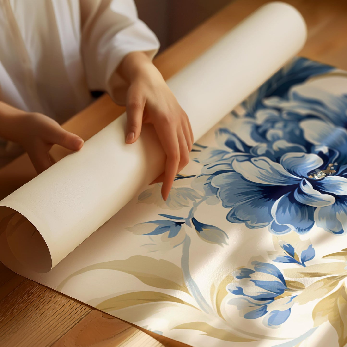 Henri Matisse blå och beige blommor Poster