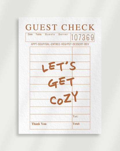 Lets get cozy Fall Poster