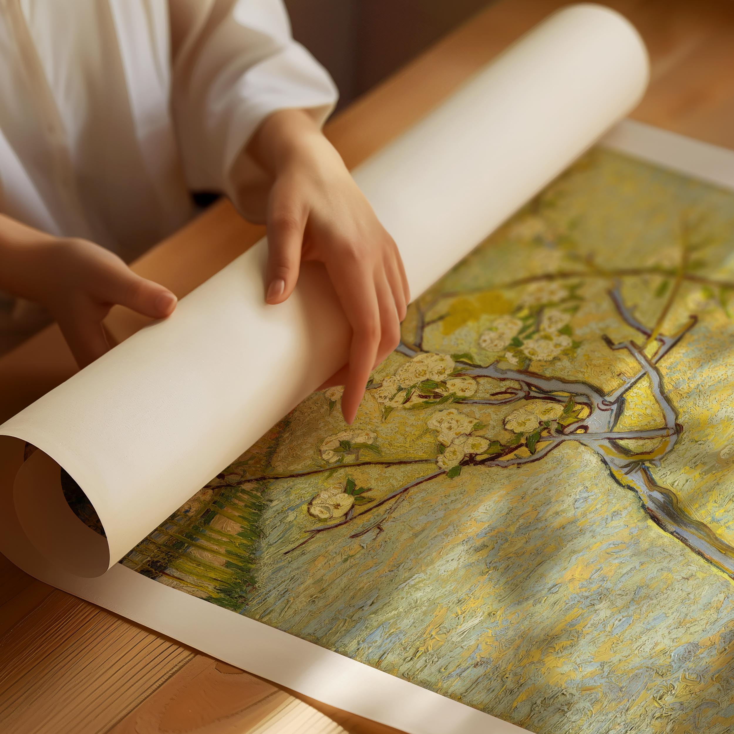 Van Goghs affisch "Litet päronträd i blom"