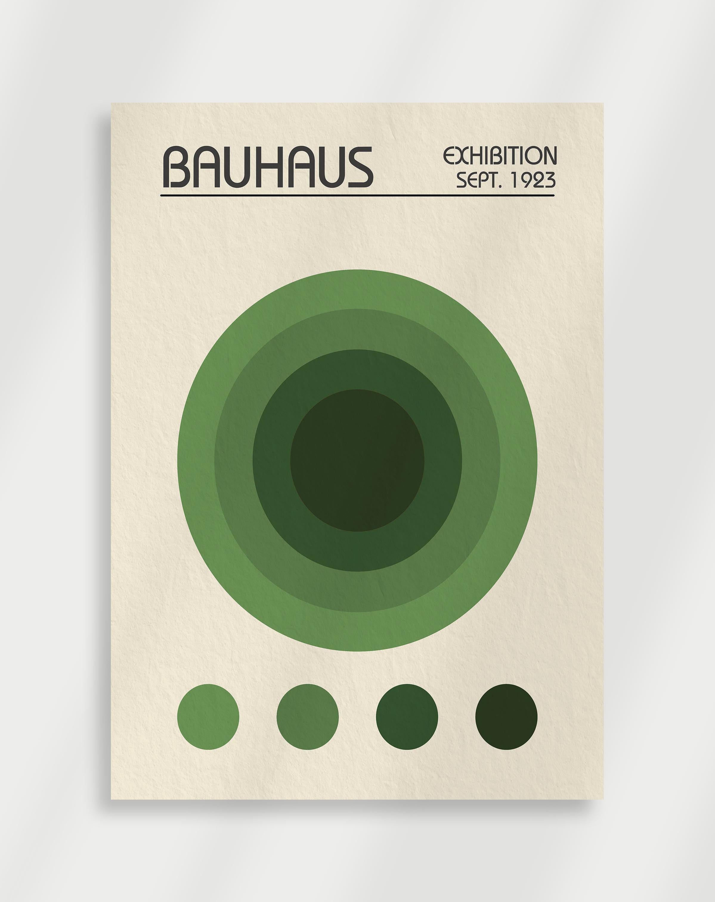 Bauhaus grön cirkel Poster
