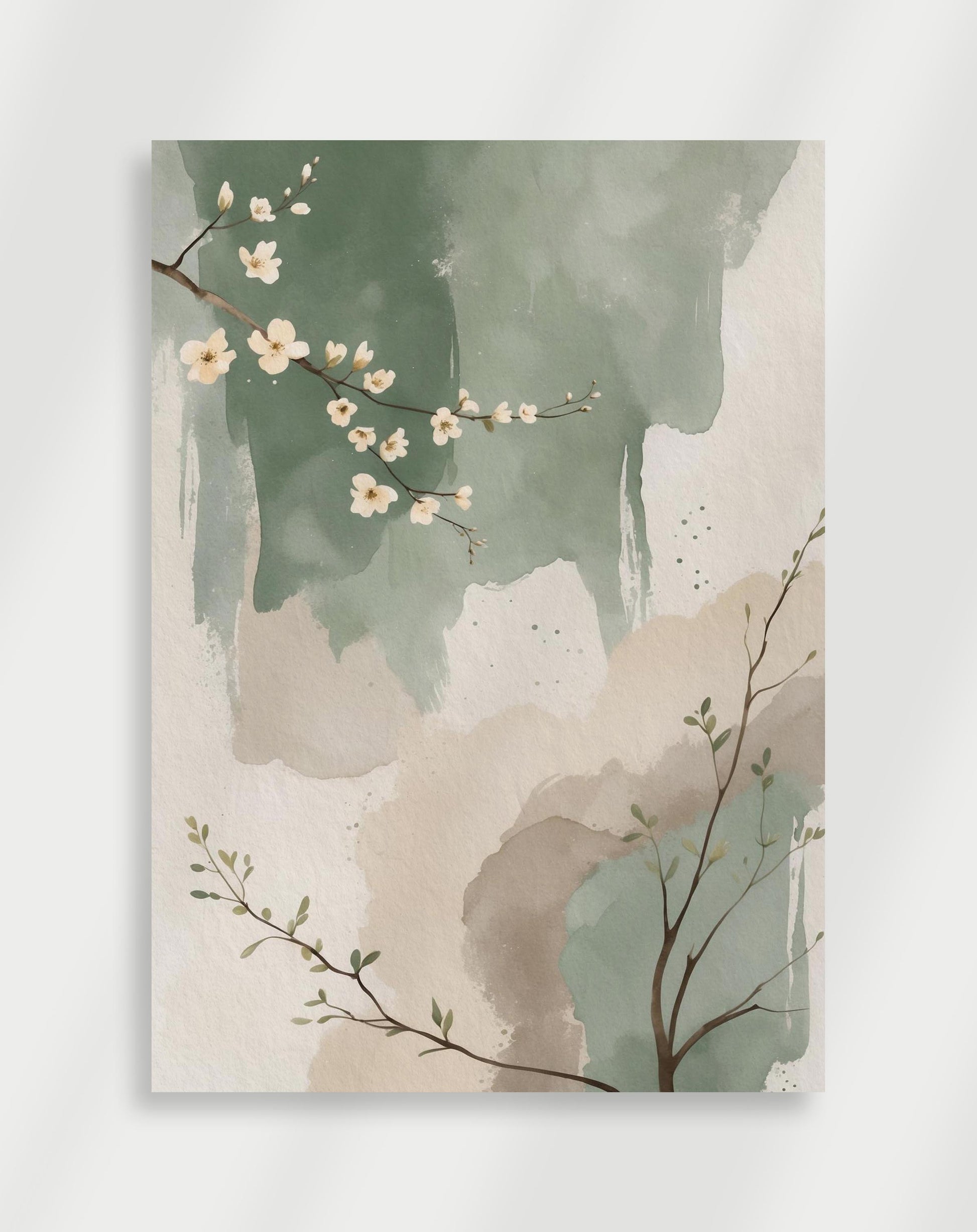 Japandi Sage Green Poster