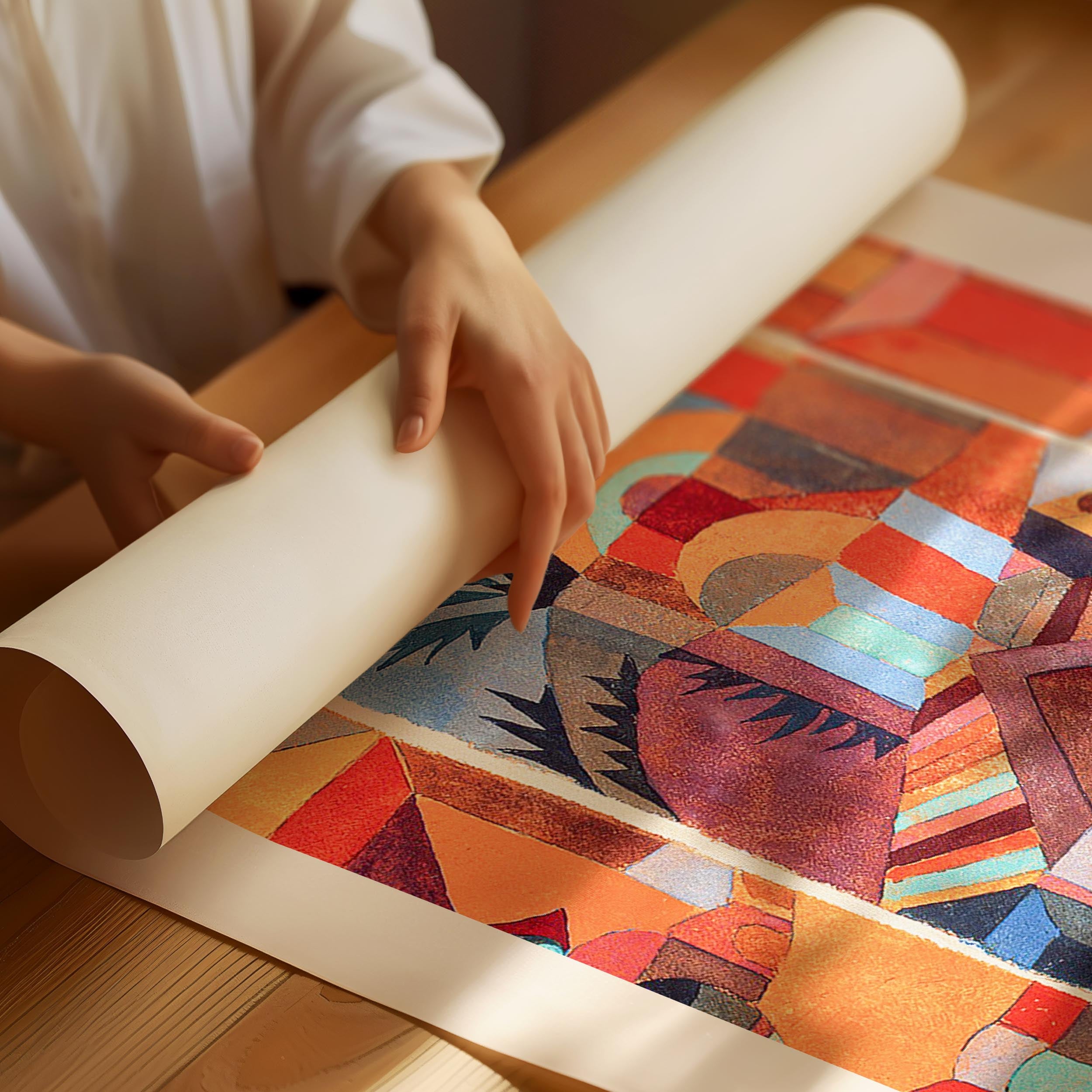 Paul Klee Arkitekturposter – Varm abstrakt stadsvy