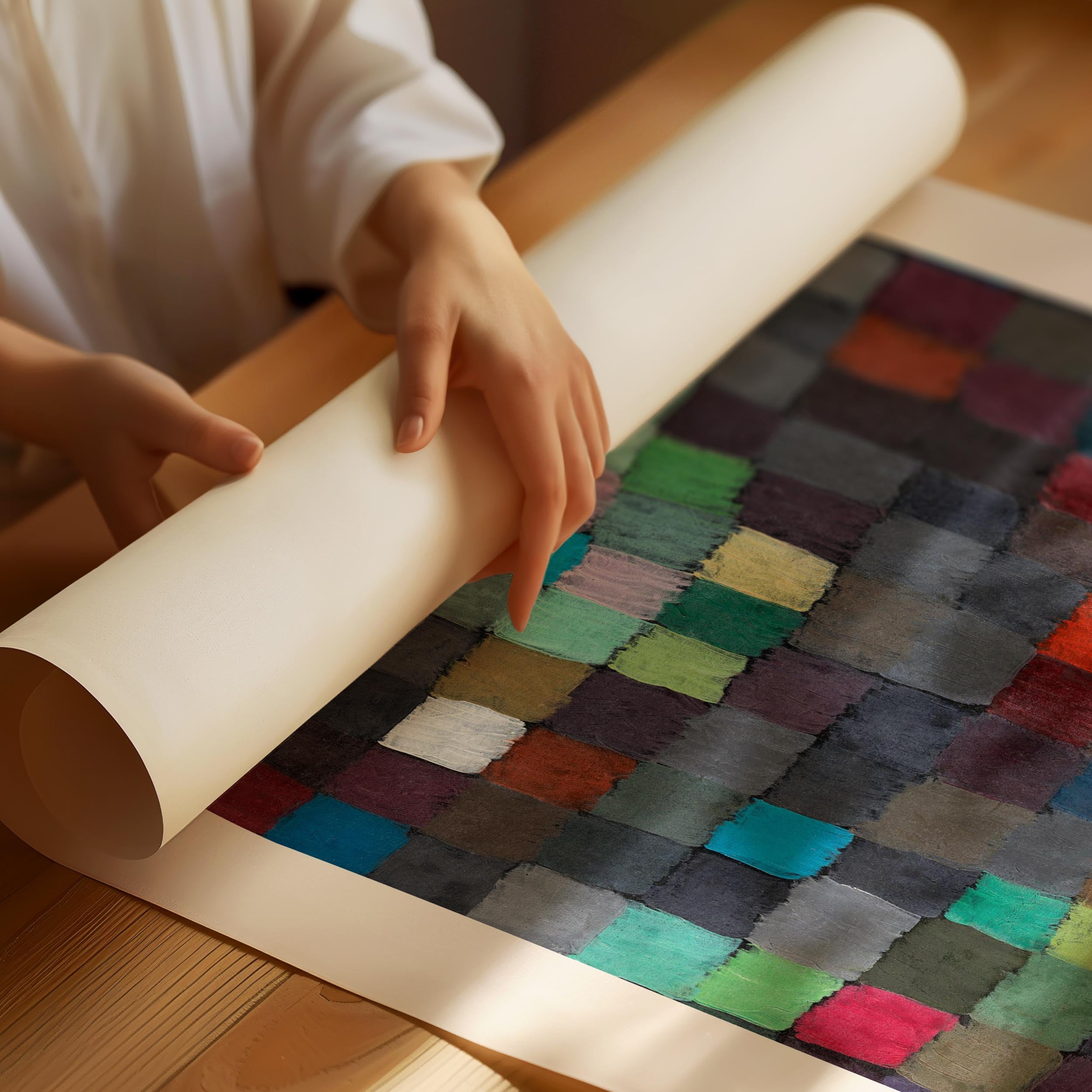 Paul Klee Color Grid Poster – Abstract Square Composition