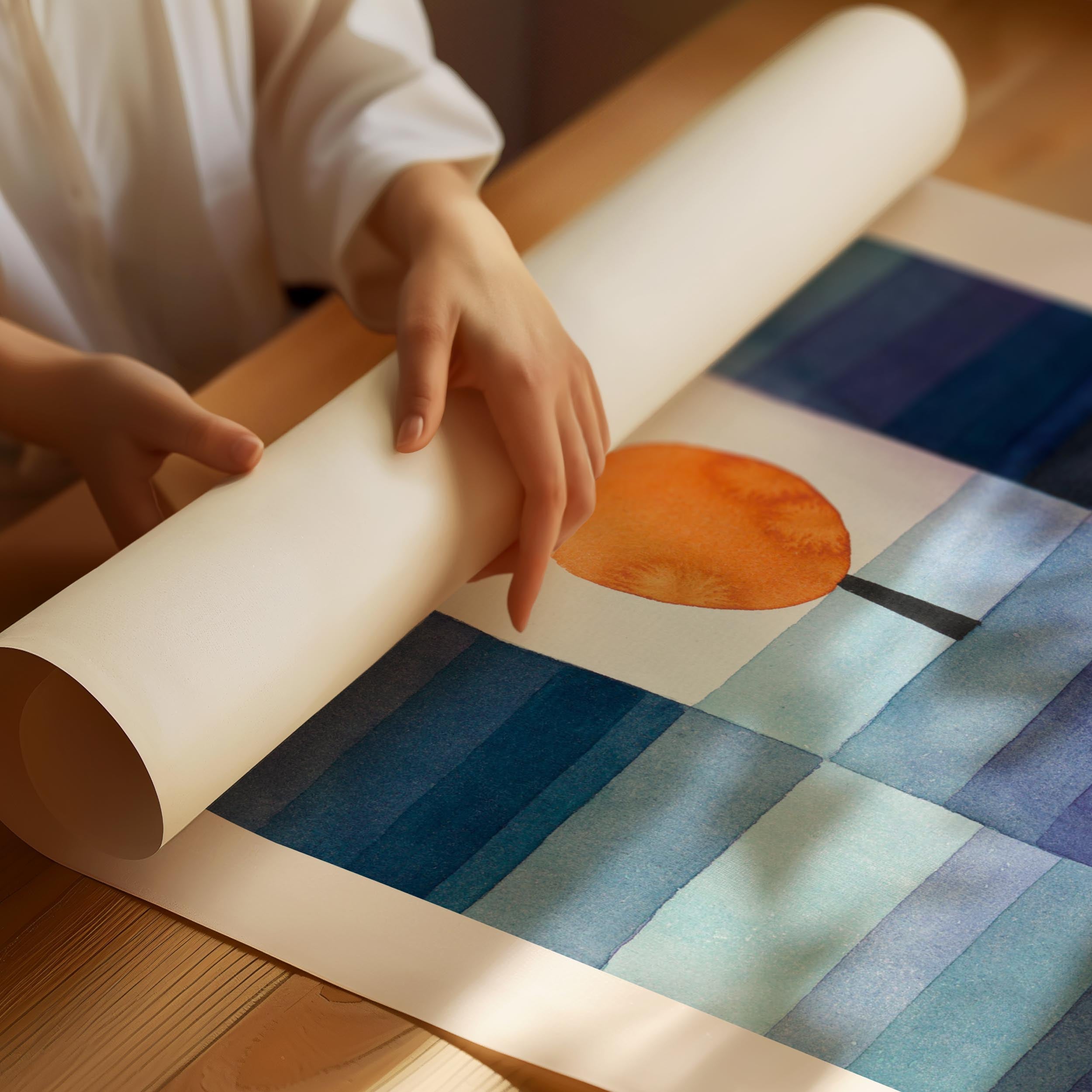 Paul Klee Abstrakt Landskapsaffisch – Höstens förebud