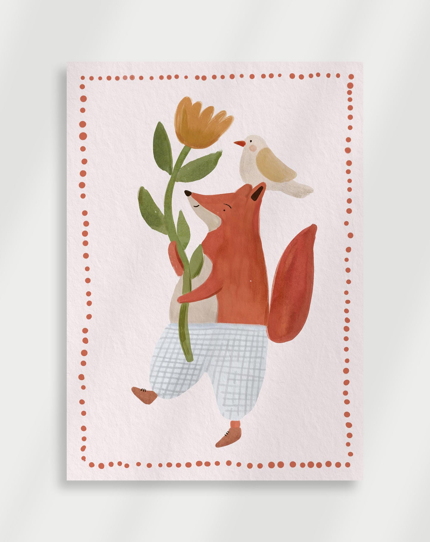 Räv och fågel poster